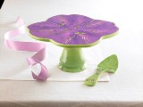 Violet Cake Plate and Server - More Details