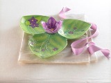 Violet Cake Plate and Server - More Details