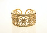 Estate Collection - Maltese Cross Filigree Cuff - Gold Tone s/m - More Details
