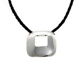 Silver Pendant with Leather Cord - More Details