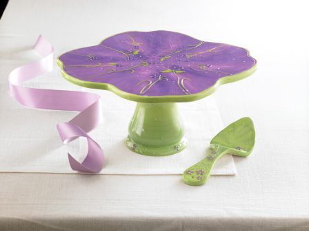 Violet Cake Plate and Server
