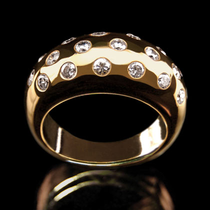 GOLDEN DOMED RING, size 5